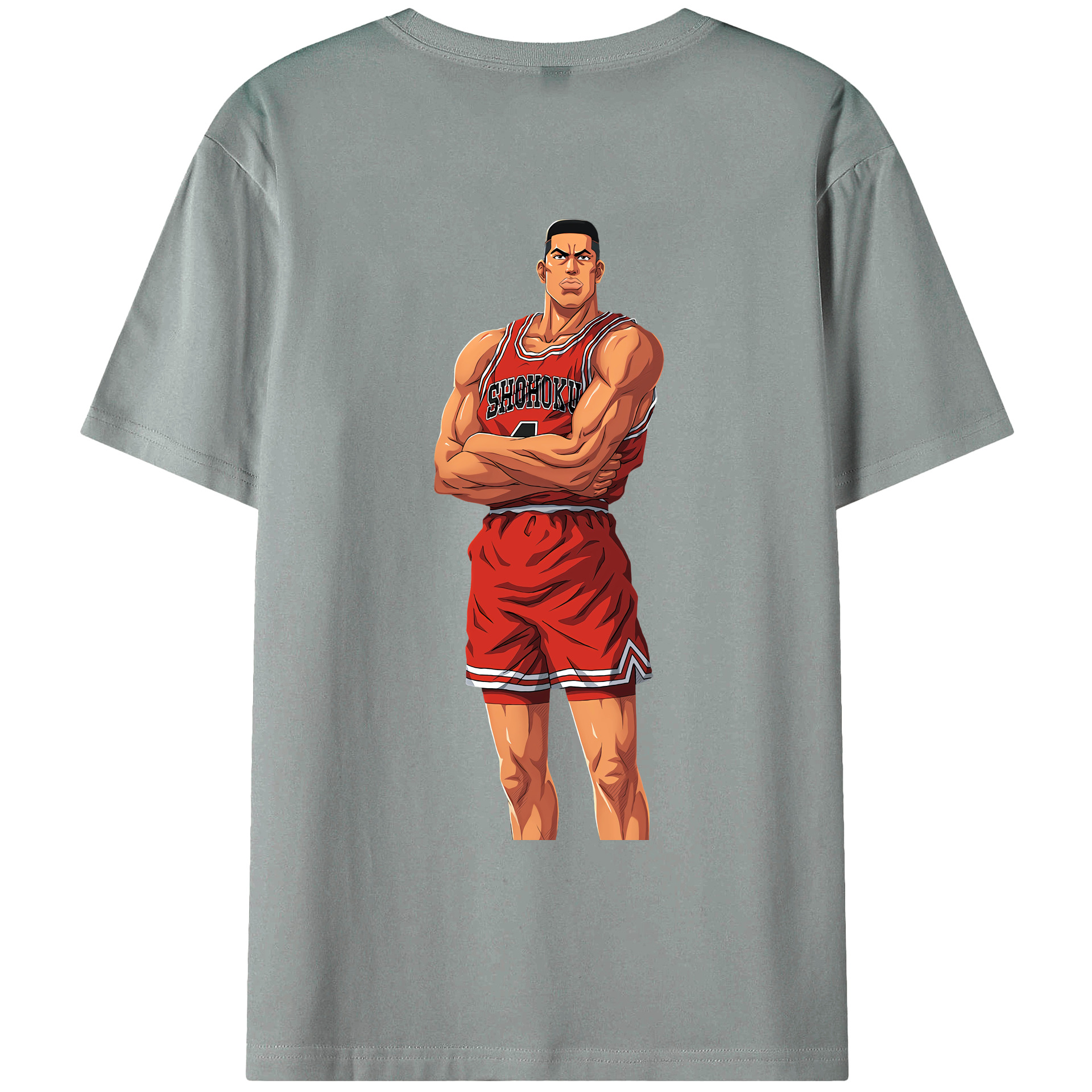 （画像用） SLAM DUNK／スラムダンク 綿100％ メンズ半袖Tシャツ（バックプリント） 通気性